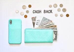 Cash back rewards on credit cards, electronic pay and checking account. Coins cash phone checkbook